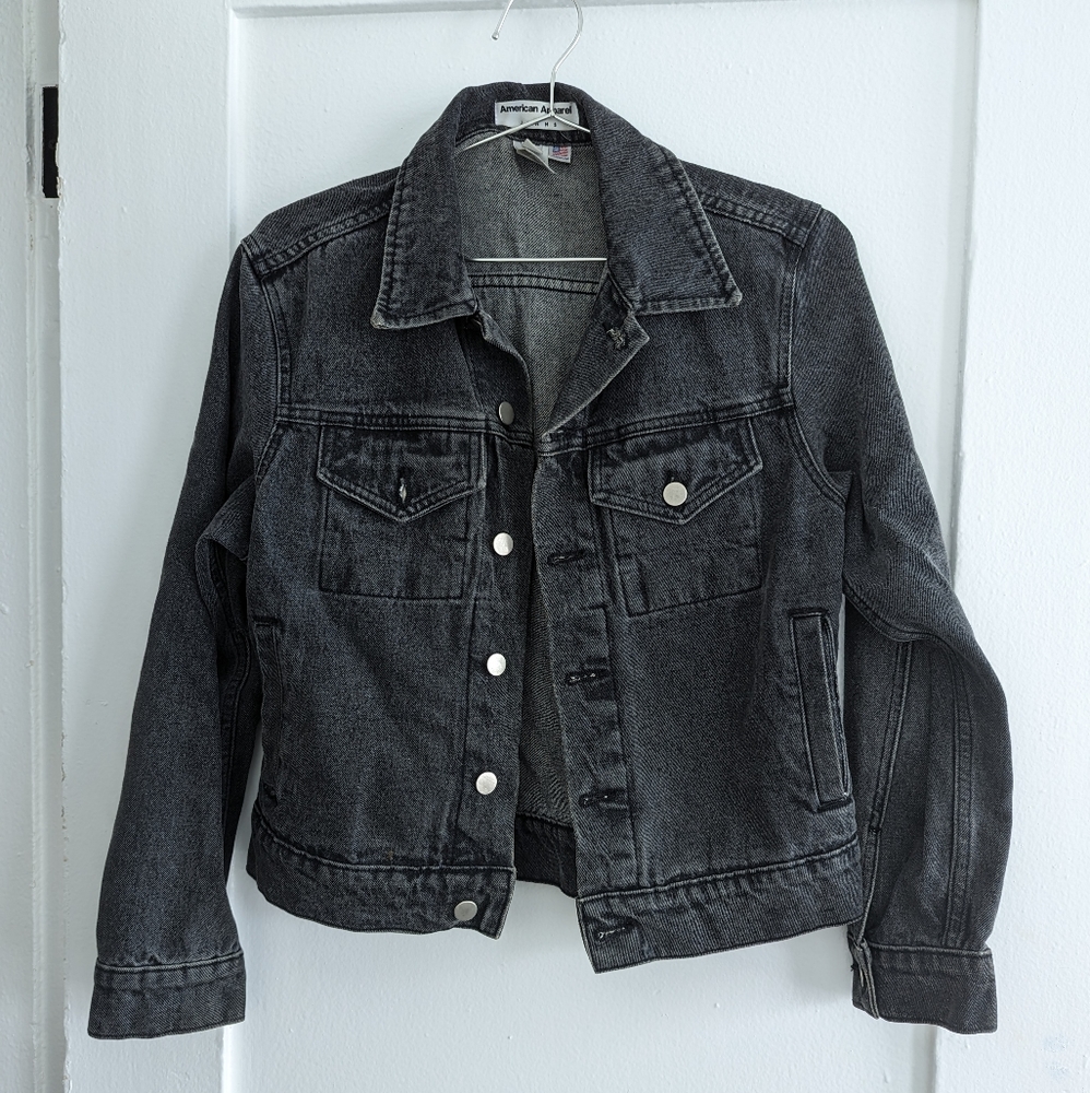 Black denim jacket